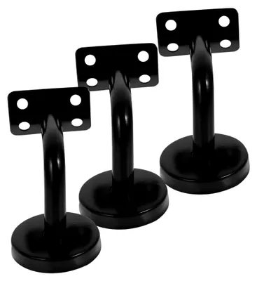 Produktbild von 3 Stück schwarze Wandhalterung für Handlauf aus Edelstahl, Handlaufstütze für Treppengeländer