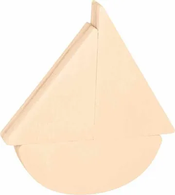 Zdjęcie produktu dla Drewniana żaglówka na biegunach - 12 x 13 cm