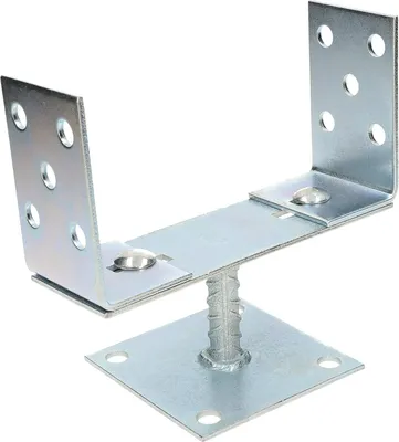 Produktbild von KOTARBAU® U-Pfostenträger 0-200 mm Breitenverstellbar zum Aufschrauben Silber