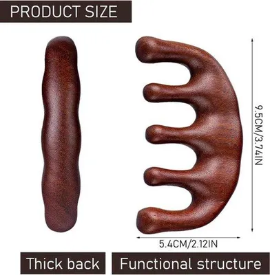 Obrázok produktu pre Masážne pomôcky z dreva na stimuláciu pokožky hlavy a masáž tela