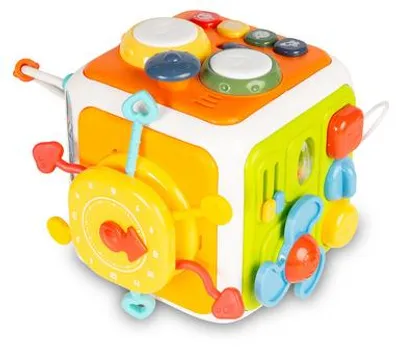 Toyz Sensorikwürfel, Lernspielzeug mit Klängen und Texturen, ab 18 Monaten