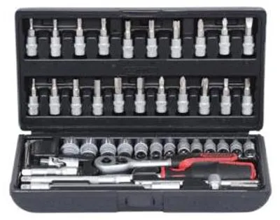 Produktbild von KS Tools 911.0646, Chrom-Vanadium-Stahl, 3,4,5,6,7,8 mm, 1 Stück(e), Schwarz/Rot, Schwarz, Rot, Silber, 1/4 Zoll