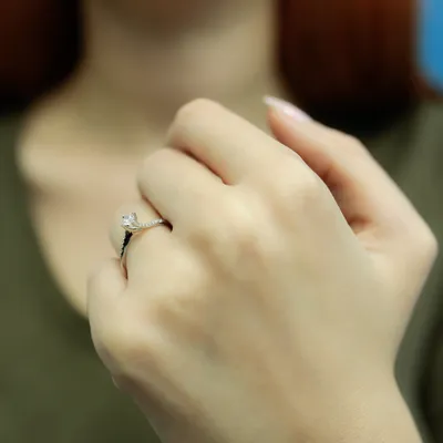 Produktbild von 0,27 Carat Diamant Solitär Ring Antragsring 14 Karat Weißgold