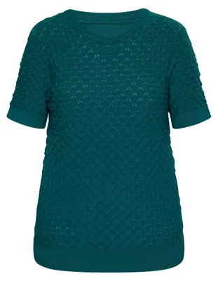 Image de Pull en maille pour femme EVER - Turquoise, XL