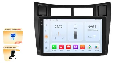 Productafbeelding van Carplay, multimediaplayer, touchscreen, navigatiesysteem, compatibel met Toyota Yaris 2005-2012, QS1 AIPRO AHD