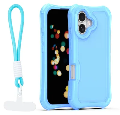 Obrázek produktu pro Ochranné pouzdro Safepop s poutkem pro iPhone 17 6,3" v modré barvě