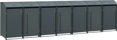 Produktbild von Westmann Metall Mülltonnenbox Moderna 7 7x240 L Anthrazit 83x489x135 cm