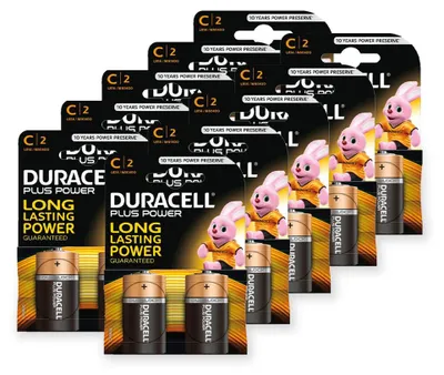 Produktbild von Duracell Batterie C Plus Alkaline 1,5V 10 Stück langanhaltende Energie