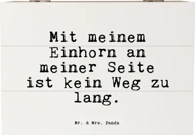 Produktbild von Mr. & Mrs. Panda Box Mit meinem Einhorn an... 22 x 15 cm - Weiß - Geschenk, Geschenkbox, Sprüche, Unicorn, Holz Aufbewahrungsbox, lustig Spruch, Kiste Deckel, witzig