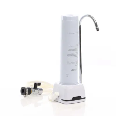 Immagine prodotto di Naturewater NW-1-CTO Filtro acqua da banco a 1 stadio, 5 µ, filtro a blocco a carboni attivi, filtro a cartuccia, con adattatore universale, rubinetto