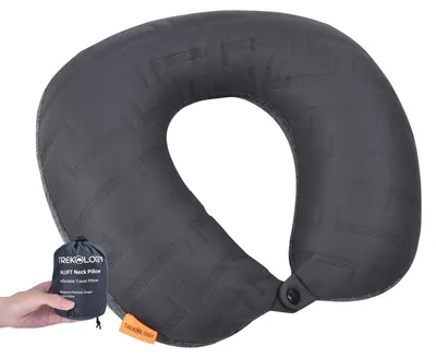 Produktbild von Reisnackenkissen Nackenstütze - Aufblasbar - Ergonomisch - Kompakt - Mit waschbarem Bezug