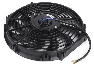 Imagen del producto de Ventilador de refrigeración universal de 12V, delgado, de 12 pulgadas, con termostato y kit de montaje