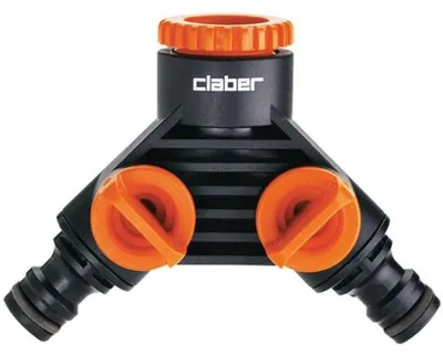 Produktbild von Claber 2-Wege Y-Verteiler IG komb. DN20(3/4") + DN15(1/2")