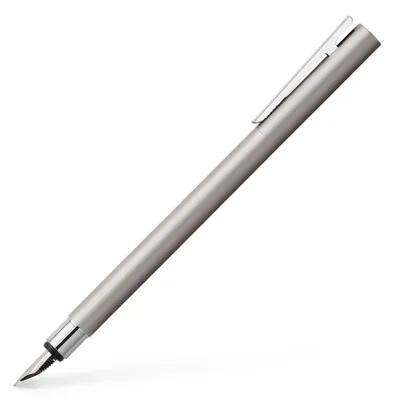 Image de Faber-Castell 342101 FABER-CASTELL Stylo plume NEO Slim Acier inoxydable, mat, F