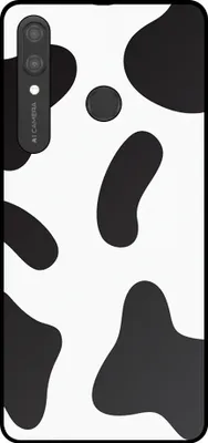 Immagine prodotto di Smartphonica Custodia per telefono adatta a Huawei P Smart (2019) con stampa di toppe di mucca - Custodia backcover in TPU con design di toppe di mucca