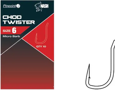 Image de Hameçons à carpe Micro Barb Nash Chod Twister r. 2