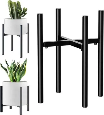 Zdjęcie produktu dla Regulowany metalowy stojak na rośliny o wysokości 21–35 cm, do użytku wewnątrz i na zewnątrz