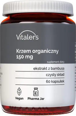 Immagine prodotto di Silica Bamboo (silicio) di Vitaler - 150 capsule, vegano, senza conservanti, composizione pura