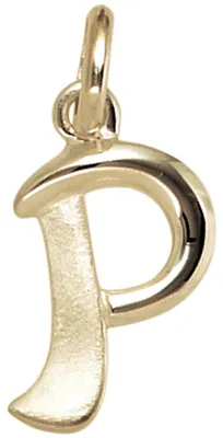 Produktbild von Anhänger Buchstabe P 375 Gold Gelbgold 15,4x8,8mm Halsschmuck Buchstabenanhänger