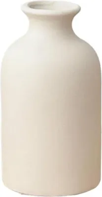 Produktbild von Trockenblumenvase Aus Weißer Steinzeugkeramik, Blumenarrangement, Minivase, Schreibtisch-Desktop-Dekoration, Ornamente