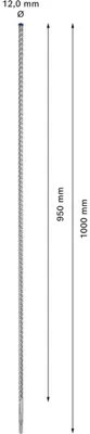 Immagine prodotto di Bosch Expert SDS plus-7X punta per martello 12 x 950 x 1.000 mm - 2608900115