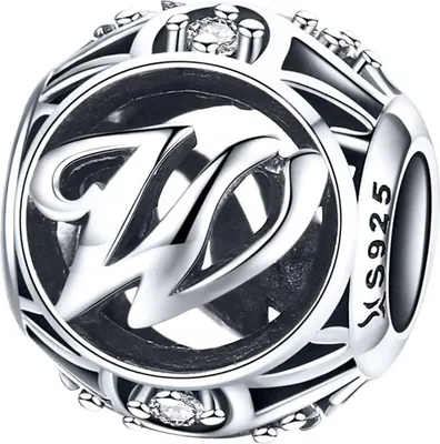 Produktbild von Pandora-Anhänger mit dem Buchstaben W, Silber 925