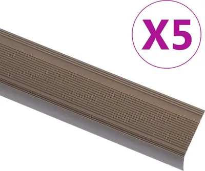 Produktbild von Möbel Treppenkantenprofil in L-Form 5 Stk. Aluminium 90 cm Braun 2025