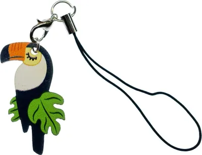 Produktbild von Tukan Handyanhänger Miniblings Handyschmuck Vogel Tier Exotisch Papagei Holz