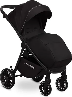 Image de CARETERO, poussette, buggy bébé, poussette de voyage avec habillage pluie, Agil Pram Noir