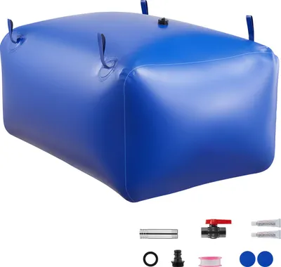 Obrázek produktu pro SucceBuy Skládací měchýř na vodu, vak na vodu o objemu 400 l, robustní nádrž z PVC na měkkou vodu, nepropustná a odolná, ideální pro obytné vozy, nákladní automobily a outdoorové aktivity