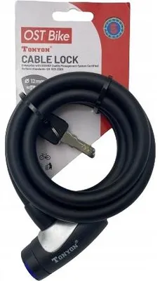 Produktbild von Tonyon TY547 Spiralkabel Schloss schwarz 180cm