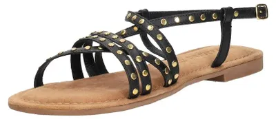 Image de Lazamani Tova Sandalen Plat - Zwart - Maat 39