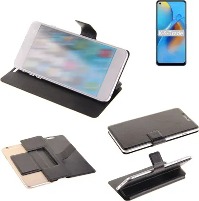 Produktbild von K-S-Trade Schutzhülle kompatibel mit Oppo A74 4G Schutzhülle Flip Cover Klapphülle Wallet Case Slim Handyhülle bookstyle schwarz