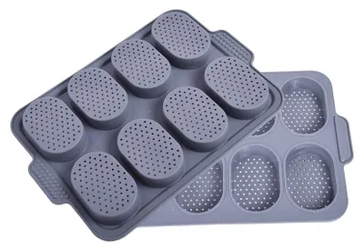 Produktbild von Brötchenbackblech aus Silikon, perforiert, 8 Schlitze
