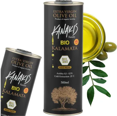 Zdjęcie produktu dla Kanakis | Oliwa z oliwek 500 ML - Tłoczona na zimno - Z Grecji - Extra Virgin - EVB - Wysoka zawartość polifenoli - Bez goryczki