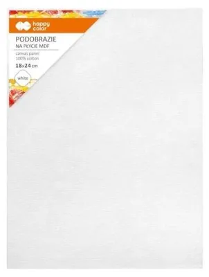 Image de Toile de coton 18 x 24 cm, blanche, HAPPY COLOR - GDD