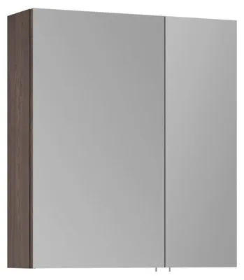 Productafbeelding van Badkamermeubel met spiegel "Side 60" - 60 x 16 x 66 cm - Dark Walnut