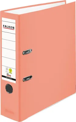 Produktbild von Falken 20x PP-Color-Ordner A4, Rücken 80mm, mit Einsteckschild, Lachs, 23001064F