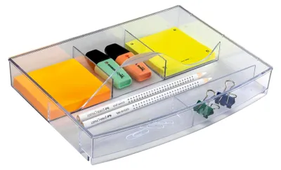Produktbild von Schubladeneinsatz Transparent mit 6 Fächern