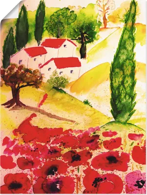 Produktbild von ARTland Poster Sommer in der Toskana Größe: 60x80 cm