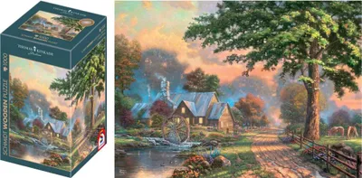 Immagine prodotto di Puzzle in legno degli Studi Thomas Kinkade: Am Alten Mühlenbach (1000 pezzi)