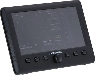 Produktbild von de Stereo-Audiometer TC Electronic CLARITY M STEREO mit Display de hochauflösend de 7" und USB-Anschluss  für Plug-in-Messung
