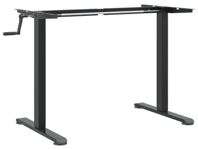 Obrázok produktu pre Rám pracovného stola, nastaviteľný – dĺžka 94–135 cm, výška 70–114 cm, farba: čierna, materiál: oceľ