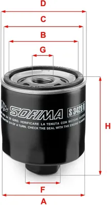 Produktbild von Ölfilter SOFIMA S 3428 R Anschraubfilter für VW Golf IV Schrägheck (1J1) Golf IV Variant (1J5) Lupo (6X1, 6E1) Polo Schrägheck (6N1) Polo Classic