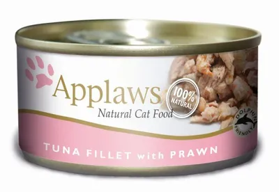 Produktbild von APPLAWS Tuna fillet with prawn in broth - nassfutter für Katzen - 70g