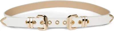 Produktbild von styleBREAKER Damen Gürtel mit doppelter goldener Schnalle und Lochnieten, B-Low Belt, Taillengürtel, kürzbar 03010121