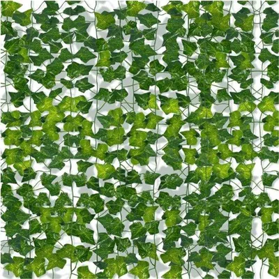 Image de Lot de 42 guirlandes de feuilles artificielles - 2,1 m - Feuilles artificielles résistantes - Pour la maison, le jardin et les fêtes