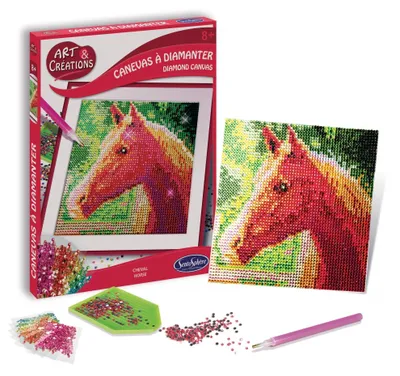 Immagine prodotto di Sentosphère Set di artigianato per cavalli in tela diamantata per bambini e adulti