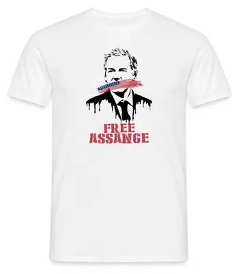 Produktbild von Spreadshirt WikiLeaks USA Flagge Männer T-Shirt, S, Weiß