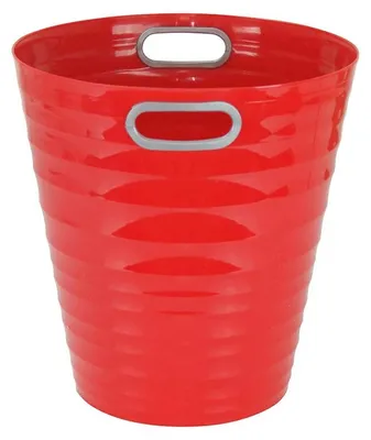 Image de Poubelle en plastique pour bureau, 12,5 litres, de couleur rouge, idéale pour le bureau et la chambre